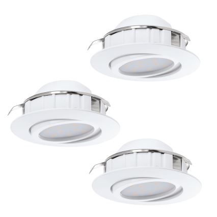 Eglo - CONJUNTO 3x Focos de encastrar LED PINEDA 1xLED/4,9W/230V