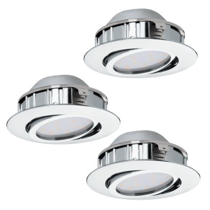 Eglo - CONJUNTO 3x Foco de encastrar LED PINEDA 1xLED/4,9W/230V
