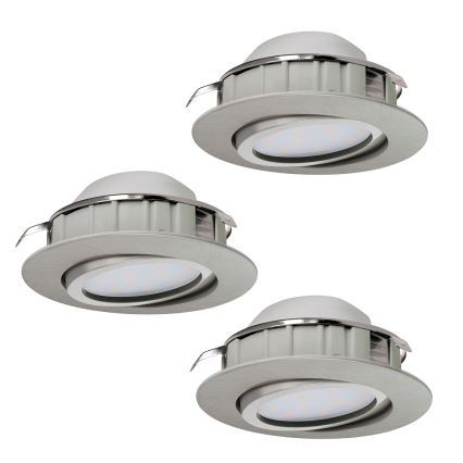 Eglo - CONJUNTO 3x Foco de encastrar LED PINEDA 1xLED/4,9W/230V