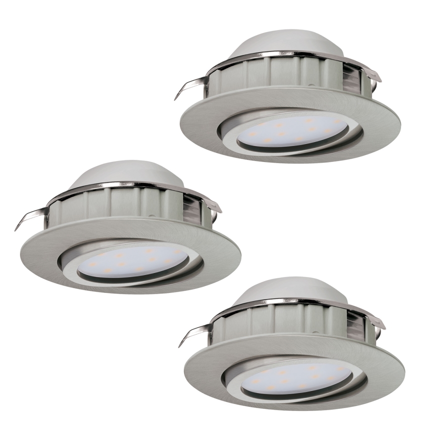 Eglo - CONJUNTO 3x Foco de encastrar LED PINEDA 1xLED/4,9W/230V