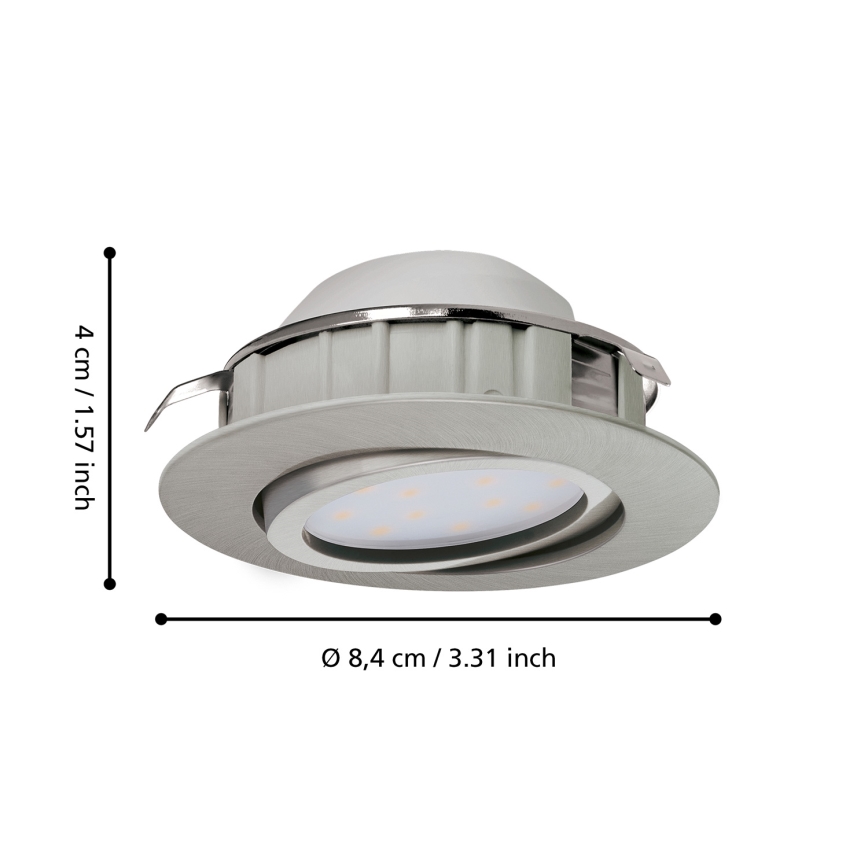 Eglo - CONJUNTO 3x Foco de encastrar LED PINEDA 1xLED/4,9W/230V