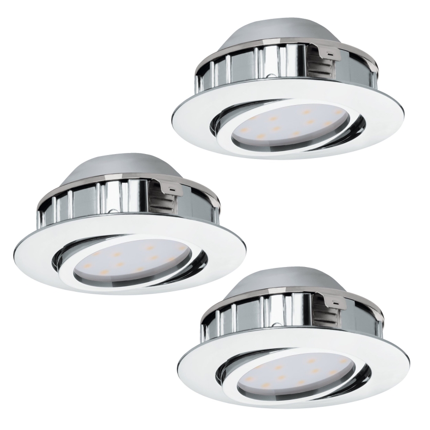 Eglo - CONJUNTO 3x Focos de encastrar LED com regulação PINEDA 1xLED/5,5W/230V