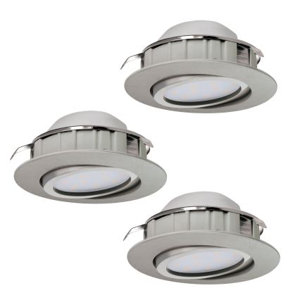 Eglo - CONJUNTO 3x Foco de encastrar LED PINEDA 1xLED/6W/230V