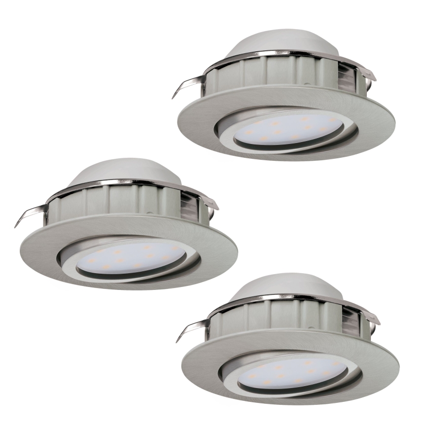 Eglo - CONJUNTO 3x Foco de encastrar LED PINEDA 1xLED/6W/230V