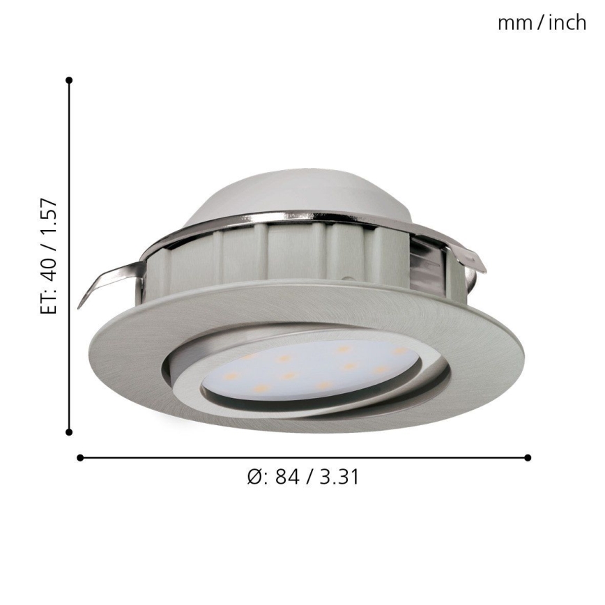 Eglo - CONJUNTO 3x Foco de encastrar LED PINEDA 1xLED/6W/230V