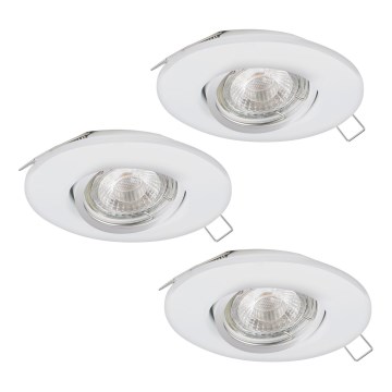 Eglo 95895 - CONJUNTO 3x Foco de encastrar LED PENETO 1 1xGU10-LED/3W/230V