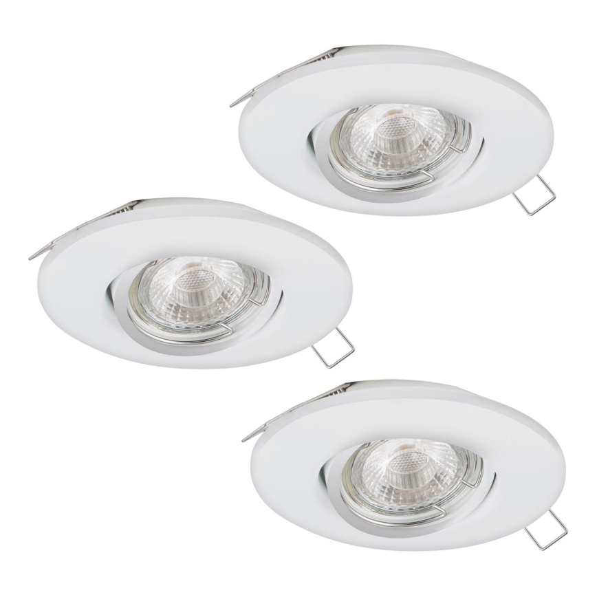 Eglo 95895 - CONJUNTO 3x Foco de encastrar LED PENETO 1 1xGU10-LED/3W/230V