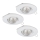 Eglo 95895 - CONJUNTO 3x Foco de encastrar LED PENETO 1 1xGU10-LED/3W/230V