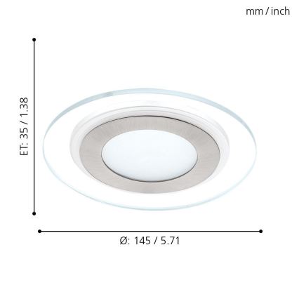Eglo - Foco de encastrar LED 1 1xLED/11W/230V
