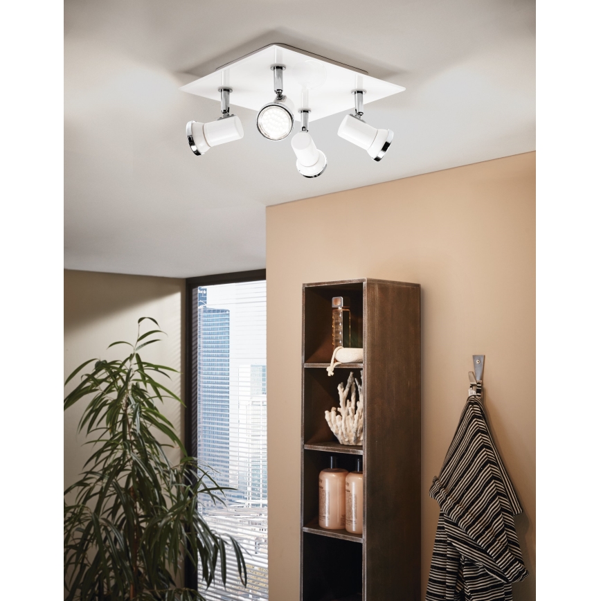 Eglo - Foco LED para casa de banho 1 4xGU10-LED/3,3W/230V IP44
