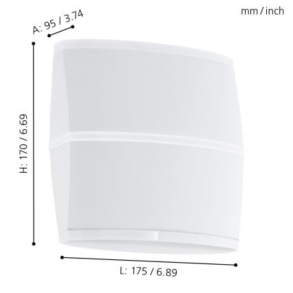 Eglo - Luz de parede LED de exterior 2xLED/6W IP44