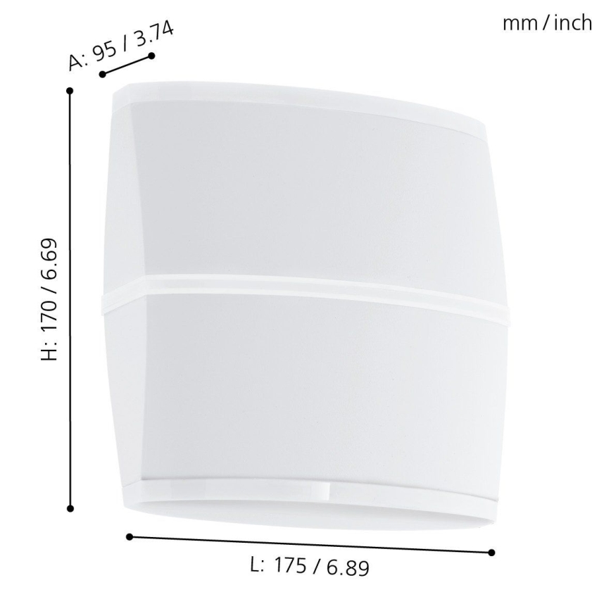Eglo - Luz de parede LED de exterior 2xLED/6W IP44