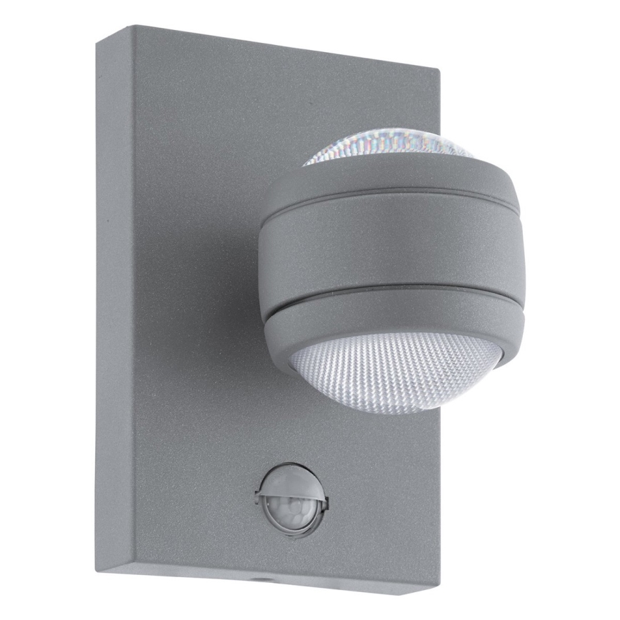 Eglo - Luz de parede com sensor LED de exterior 1 2xLED/3,7W IP44