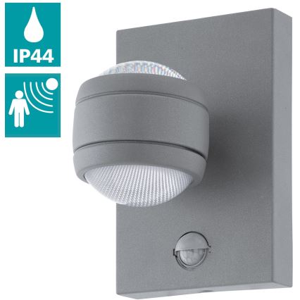 Eglo - Luz de parede com sensor LED de exterior 1 2xLED/3,7W IP44