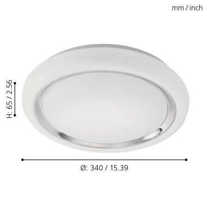 Eglo - Luz de teto LED LED/18W/230V