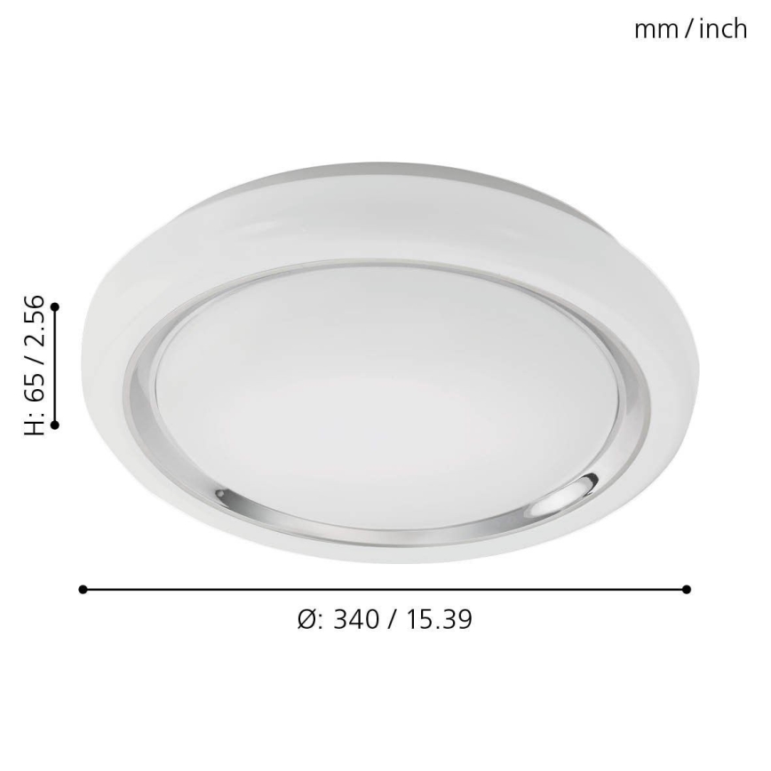Eglo - Luz de teto LED LED/18W/230V