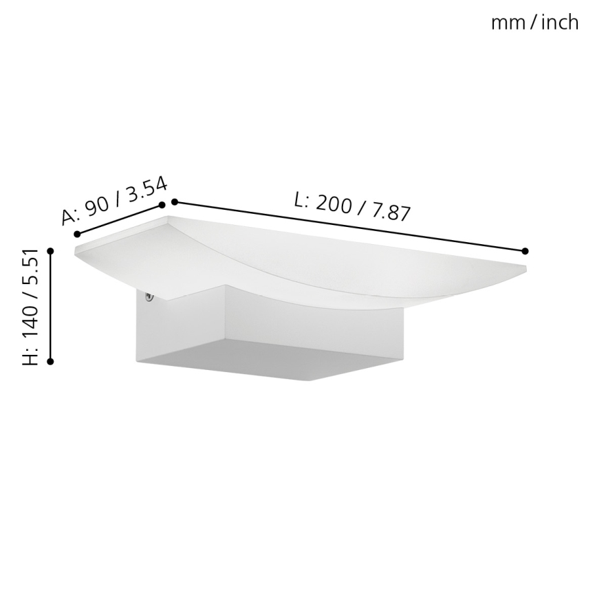Eglo - Luz de parede LED 1xLED/5,6W/230V