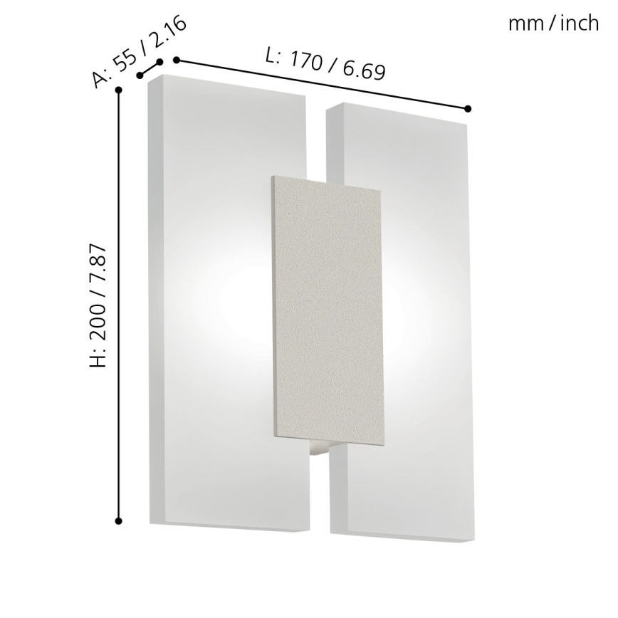 Eglo - Luz de parede LED 2 2xLED/4,5W/230V