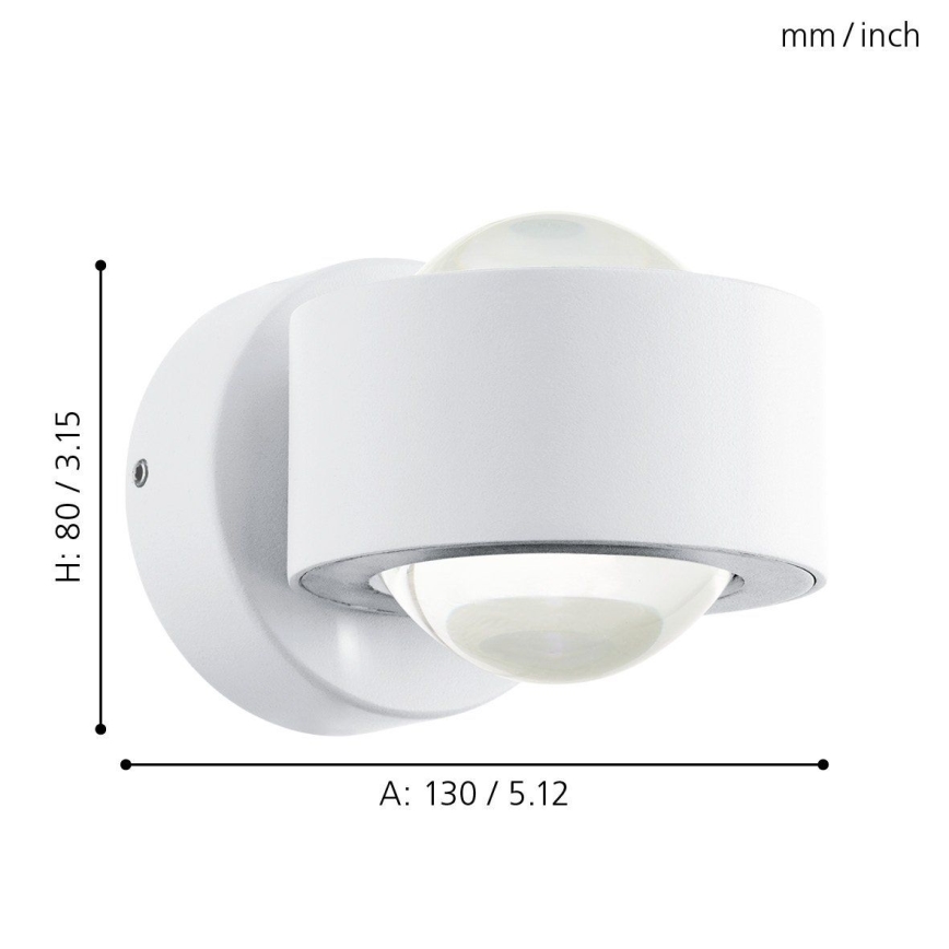 Eglo - Luz de parede LED 2 2xLED/2,5W/230V