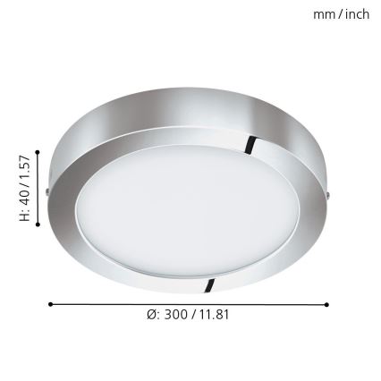 Eglo 96058 - Luz de casa de banho LED FUEVA 1 LED/22W/230V IP44