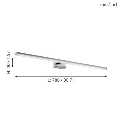 Eglo - Iluminação para casa de banho LED LED/14W/230V 4000K 78 cm IP44