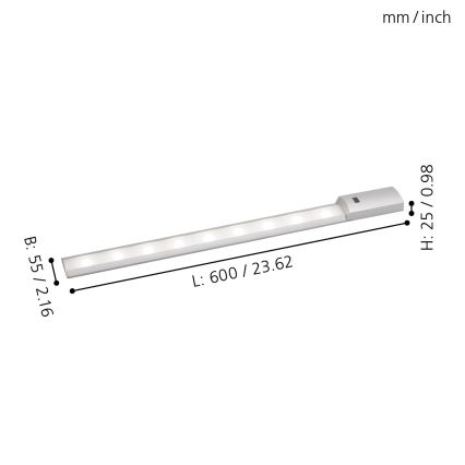 Eglo - Iluminação de armário de cozinha LED com sensor LED/8,1W/230V