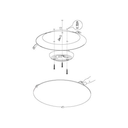 Eglo - Luz de teto LED 1 LED/11W/230V