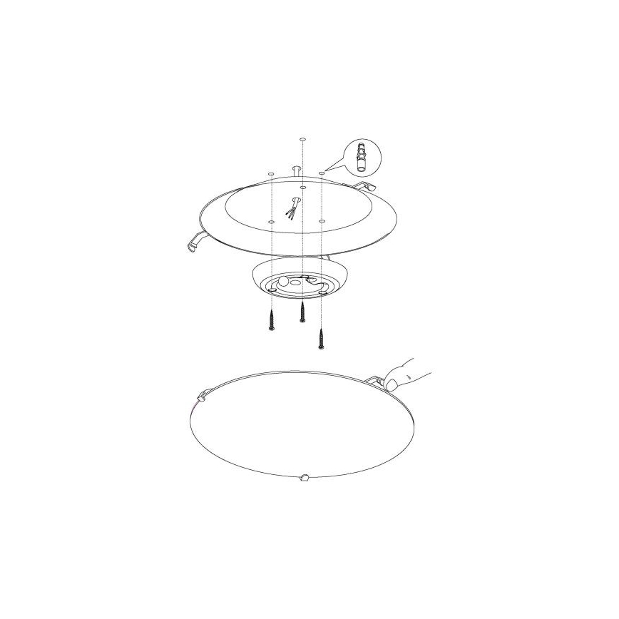 Eglo - Luz de teto LED 1 LED/11W/230V