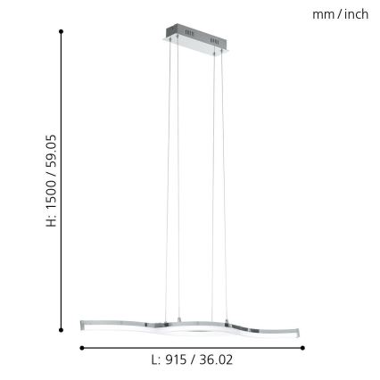Eglo 96101 - Candelabro LED LASANA 2 2xLED/10,5W/230V