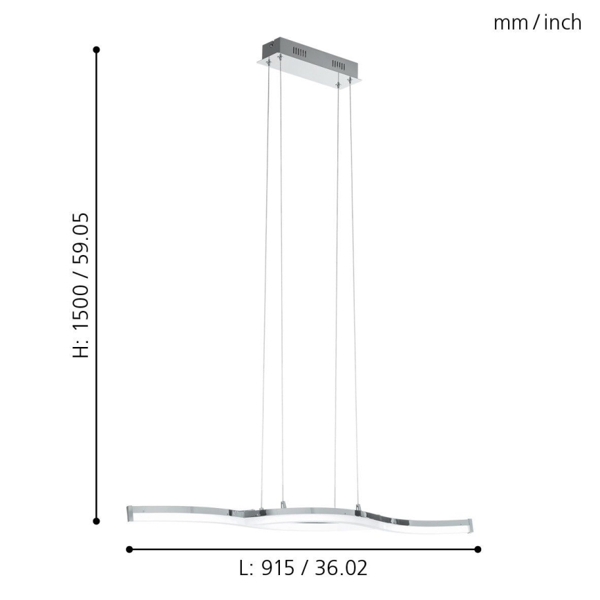 Eglo 96101 - Candelabro LED LASANA 2 2xLED/10,5W/230V