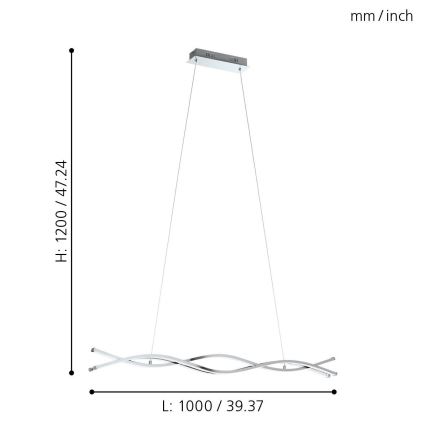 Eglo - Candelabro LED 2 3xLED/13W/230V