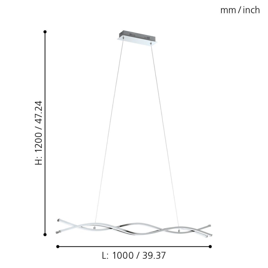 Eglo - Candelabro LED 2 3xLED/13W/230V