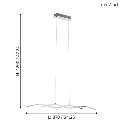 Eglo - Candelabro LED 2 2xLED/9W/230V