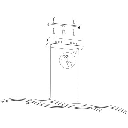 Eglo - Candelabro LED 2 2xLED/9W/230V