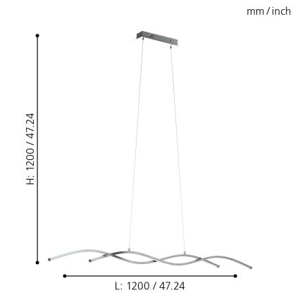 Eglo - Candelabro LED 2 2xLED/14W/230V