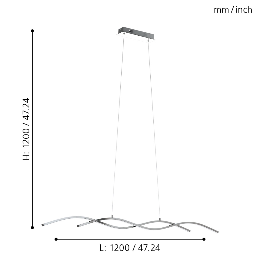 Eglo - Candelabro LED 2 2xLED/14W/230V