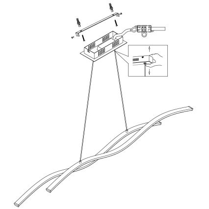 Eglo - Candelabro LED 2 2xLED/14W/230V
