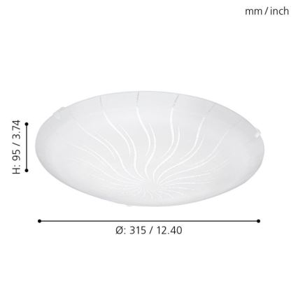 Eglo - Luz de teto LED 1 LED/11W/230V