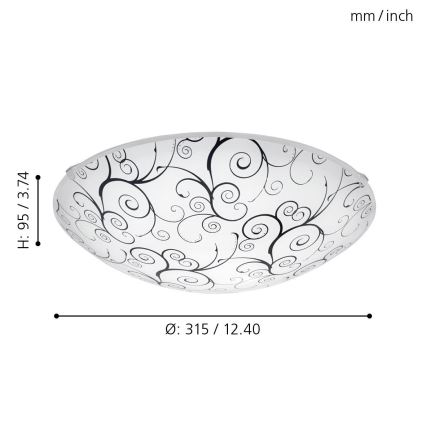 Eglo - Luz de teto LED 1 LED/11W/230V