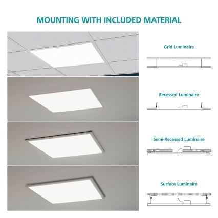 Eglo - Painel embutido LED LED/40W/230V