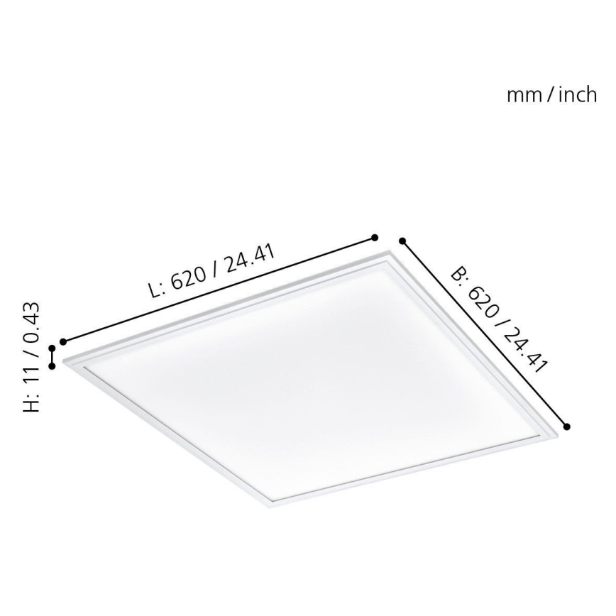 Eglo - Painel de teto LED LED/40W/230V