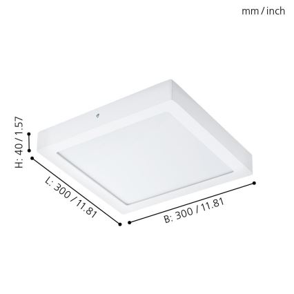 Eglo 96169 - Luz de teto de casa de banho LED FUEVA 1 LED/22W/230V IP44