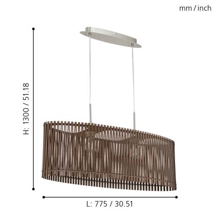 Eglo - Candelabro 2xE27/60W/230V