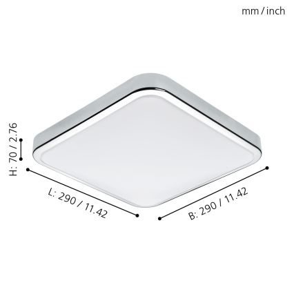 Eglo - Iluminação de casa de banho LED LED/16W/230V IP44