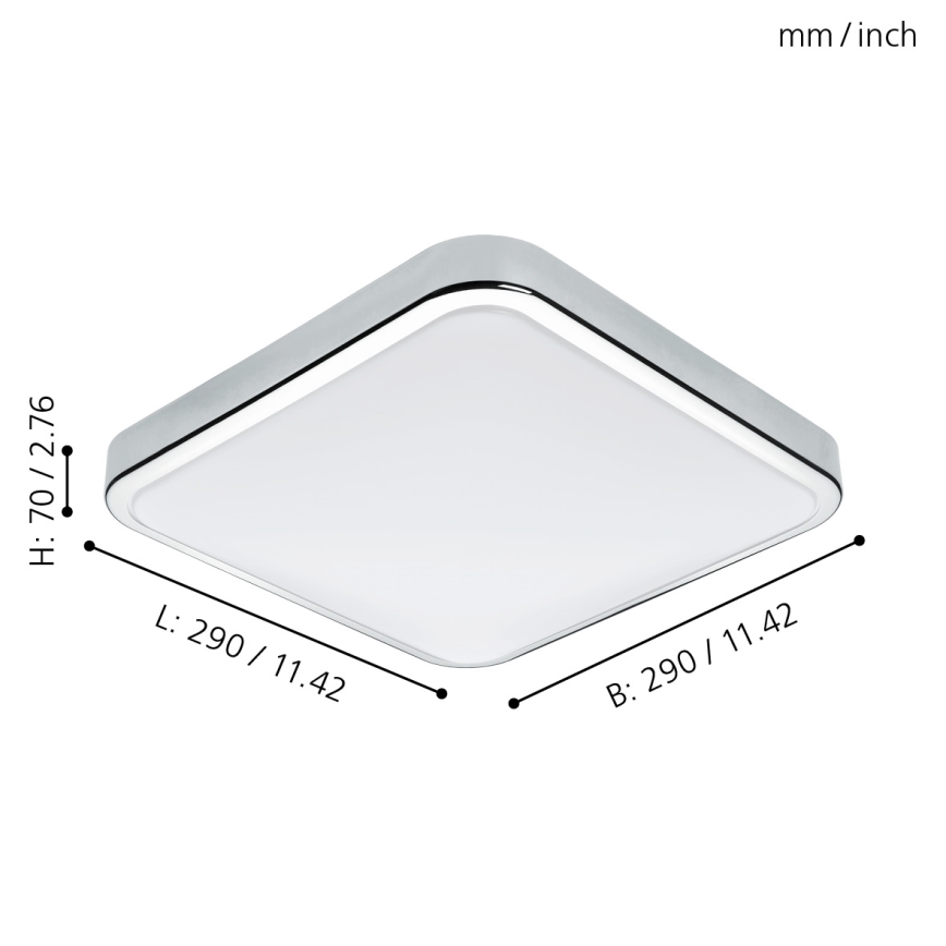 Eglo - Iluminação de casa de banho LED LED/16W/230V IP44
