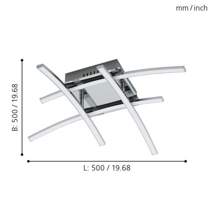 Eglo - Candelabro integrado LED 4xLED/5W/230V
