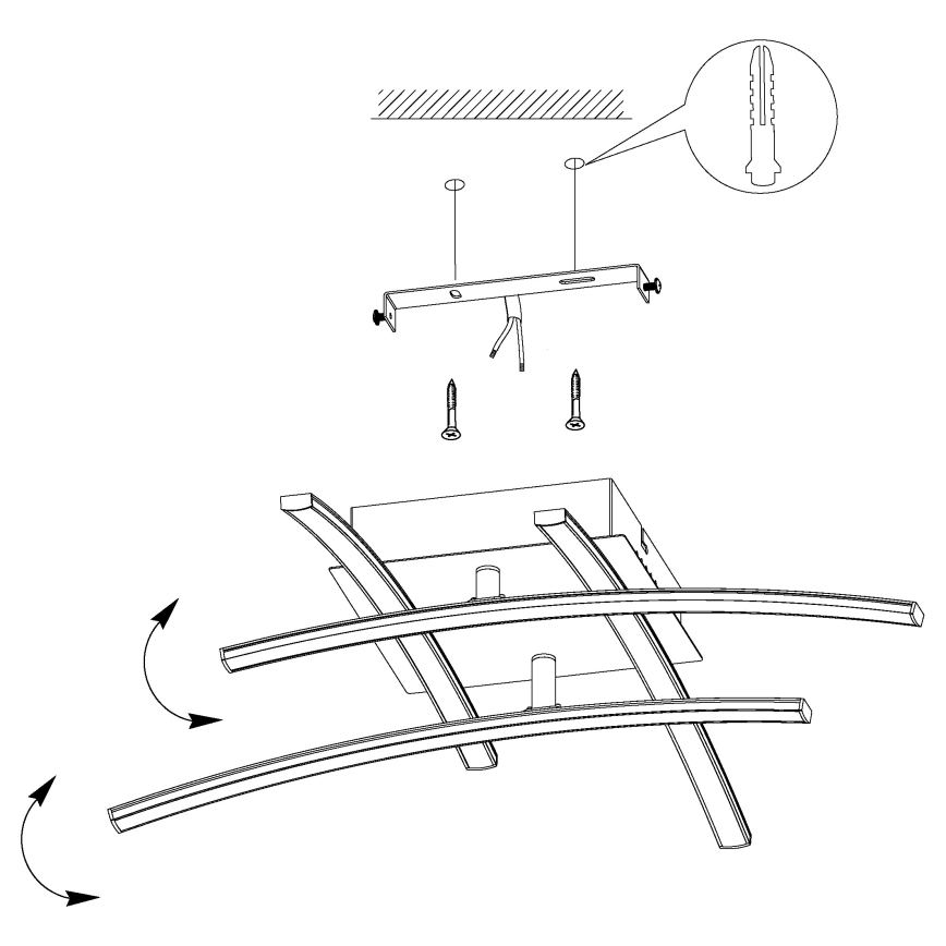 Eglo - Candelabro integrado LED 4xLED/5W/230V