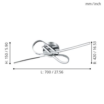 Eglo - Candelabro integrado LED 2xLED/10W/230V