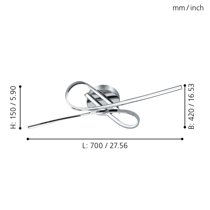 Eglo - Candelabro integrado LED 2xLED/10W/230V