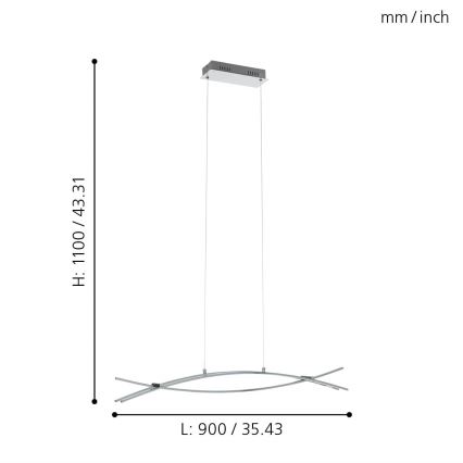Eglo - Candelabro num fio LED 3xLED/9W/230V